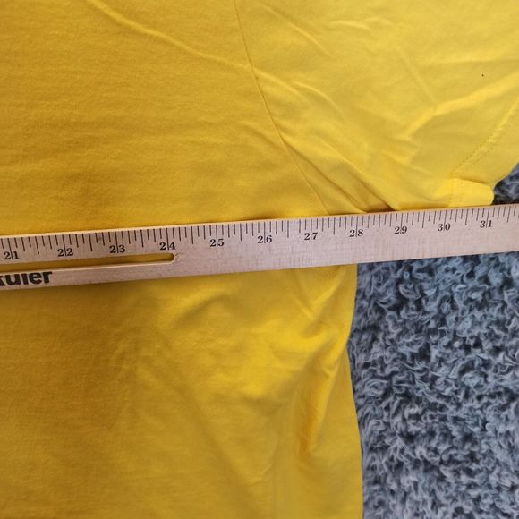 Nike Shirt Men 4XLarge Yellow Boat Neck Short Sleeve JUST DO IT Logo Regular Fit - Picture 5 of 6